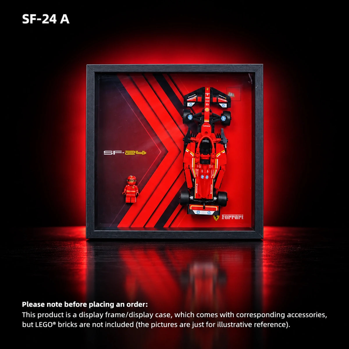 LEGO Speed Champions display case — 2025 display version — Ferrari SF-24（77242）, A.