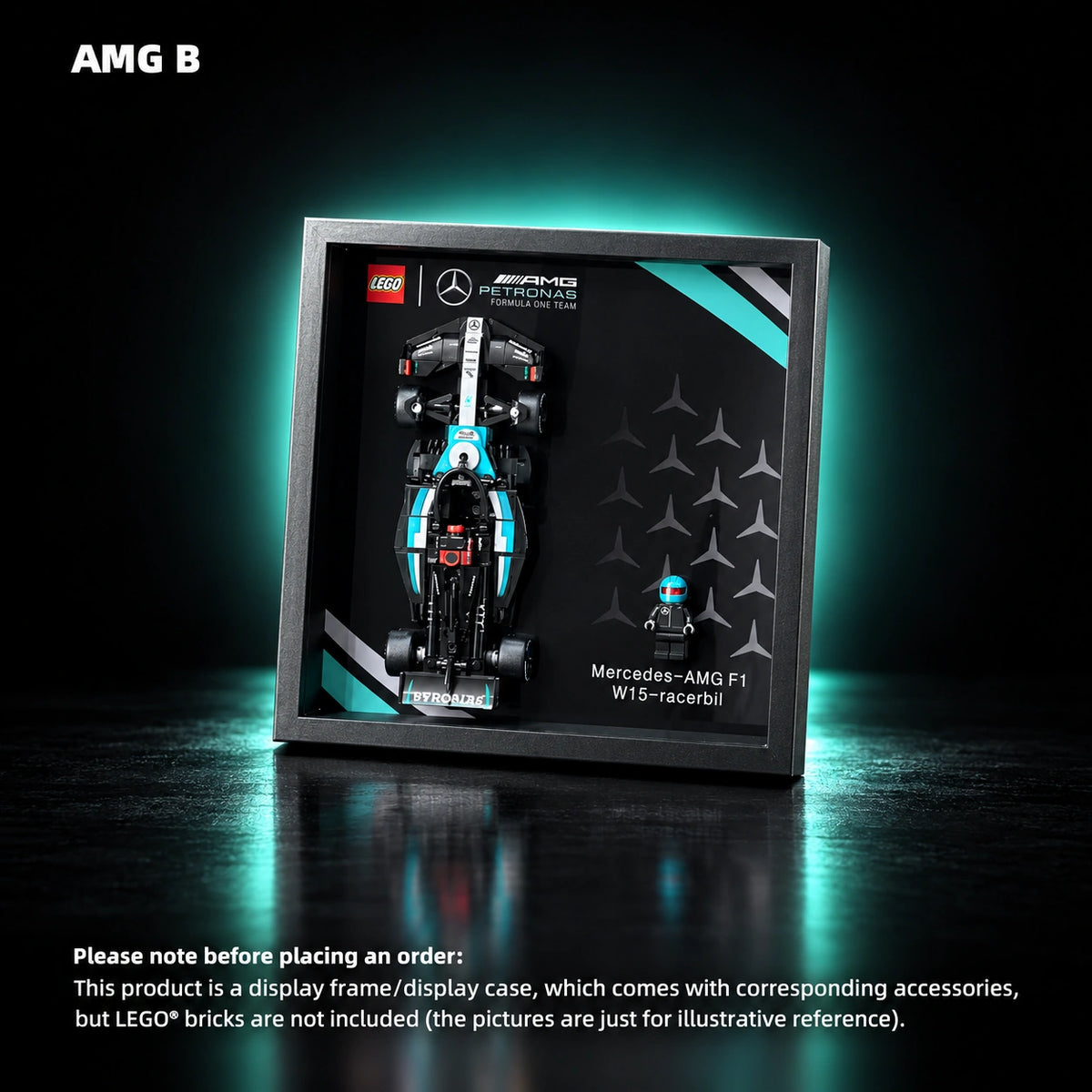LEGO Speed Champions display case — 2025 display version — Mercedes-AMG（77244）, B.