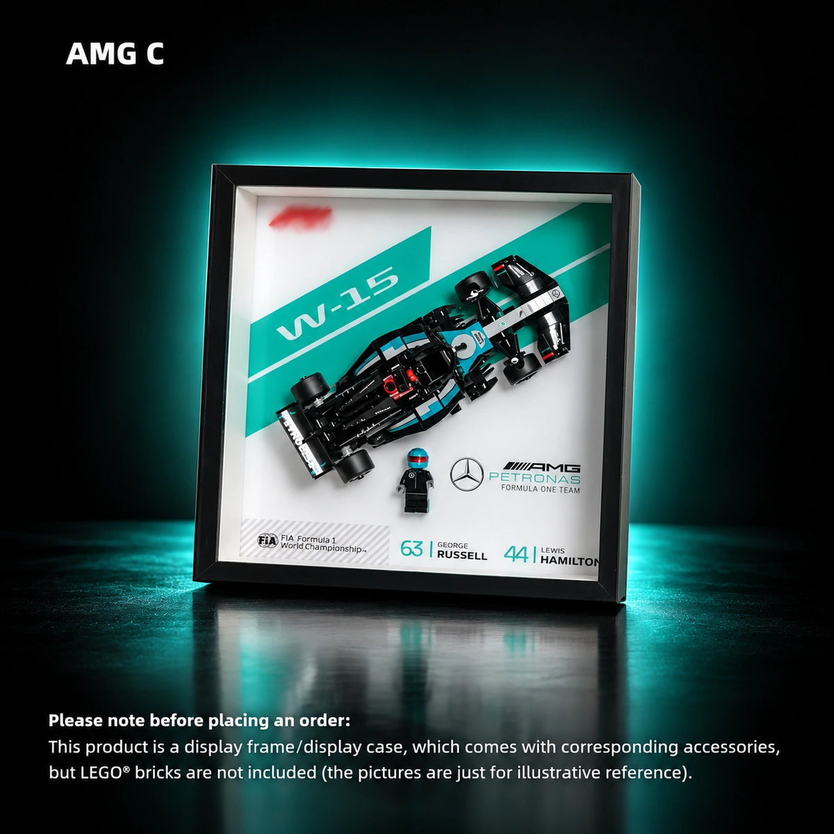 LEGO Speed Champions display case — 2025 display version — Mercedes-AMG（77244）, C.