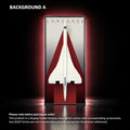 Wall-mounted display frame for LEGO Concorde (10318) — Concorde A, Metal.