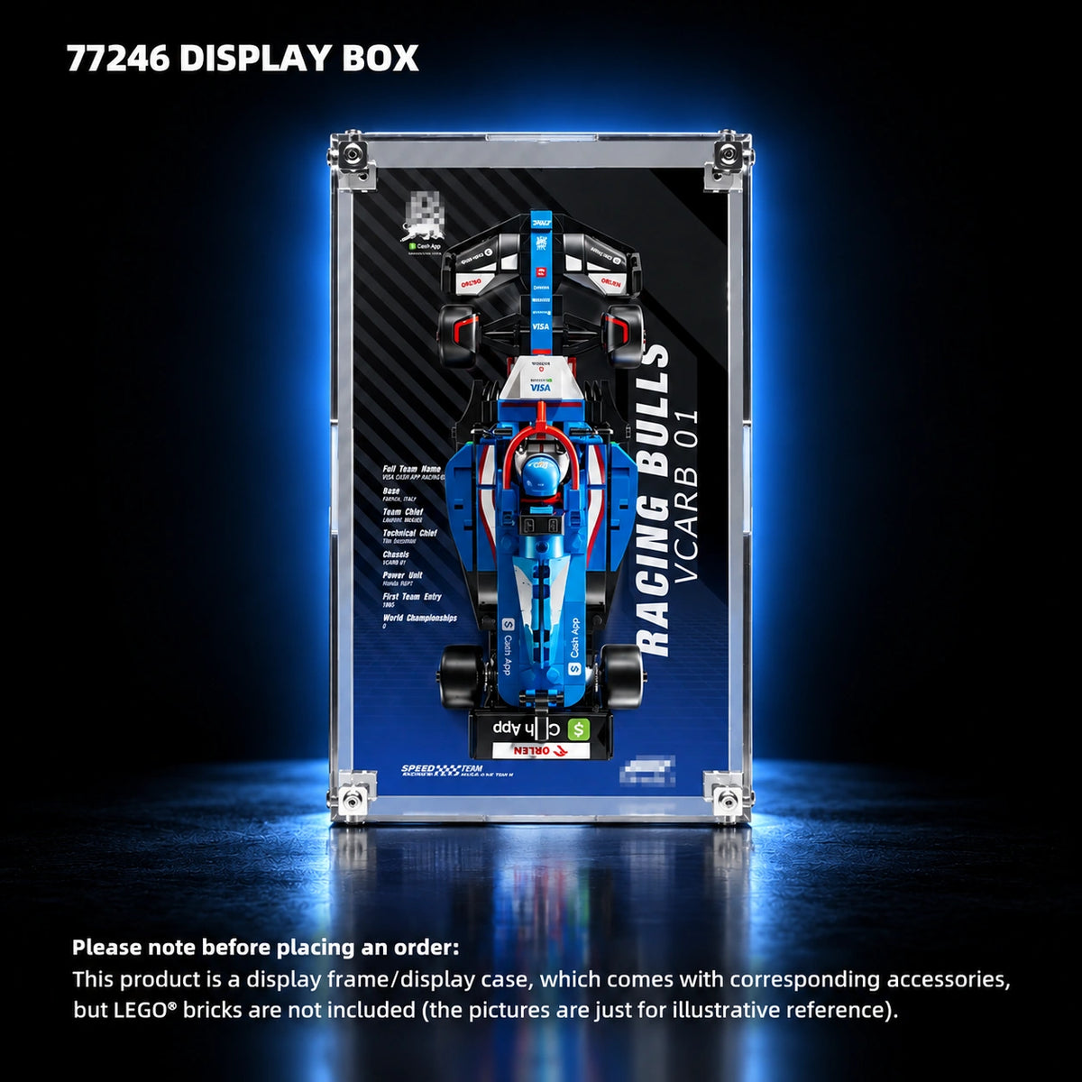 Display case for LEGO Speed Champions series PLUS — 77246 display box.