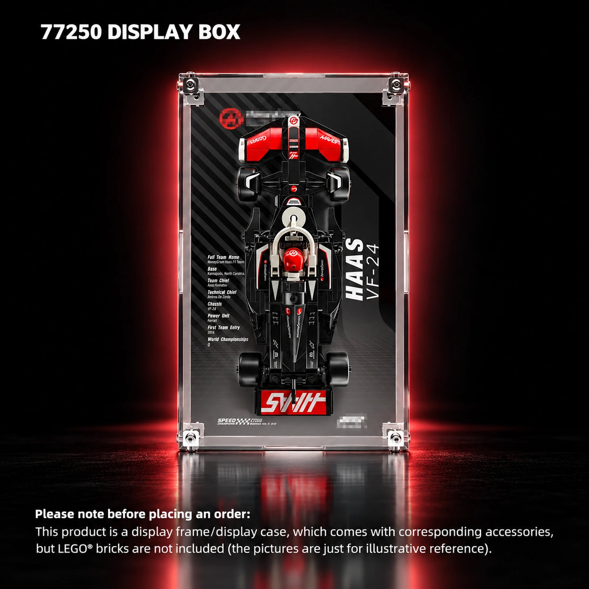 Display case for LEGO Speed Champions series PLUS — 77250 display box.