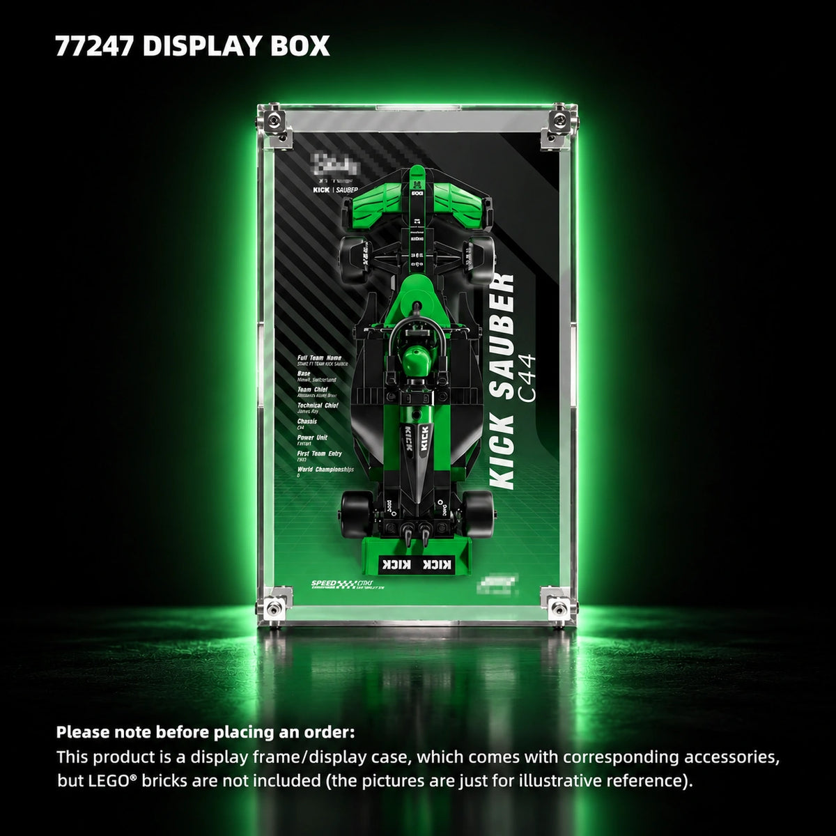 Display case for LEGO Speed Champions series PLUS — 77247 display box.