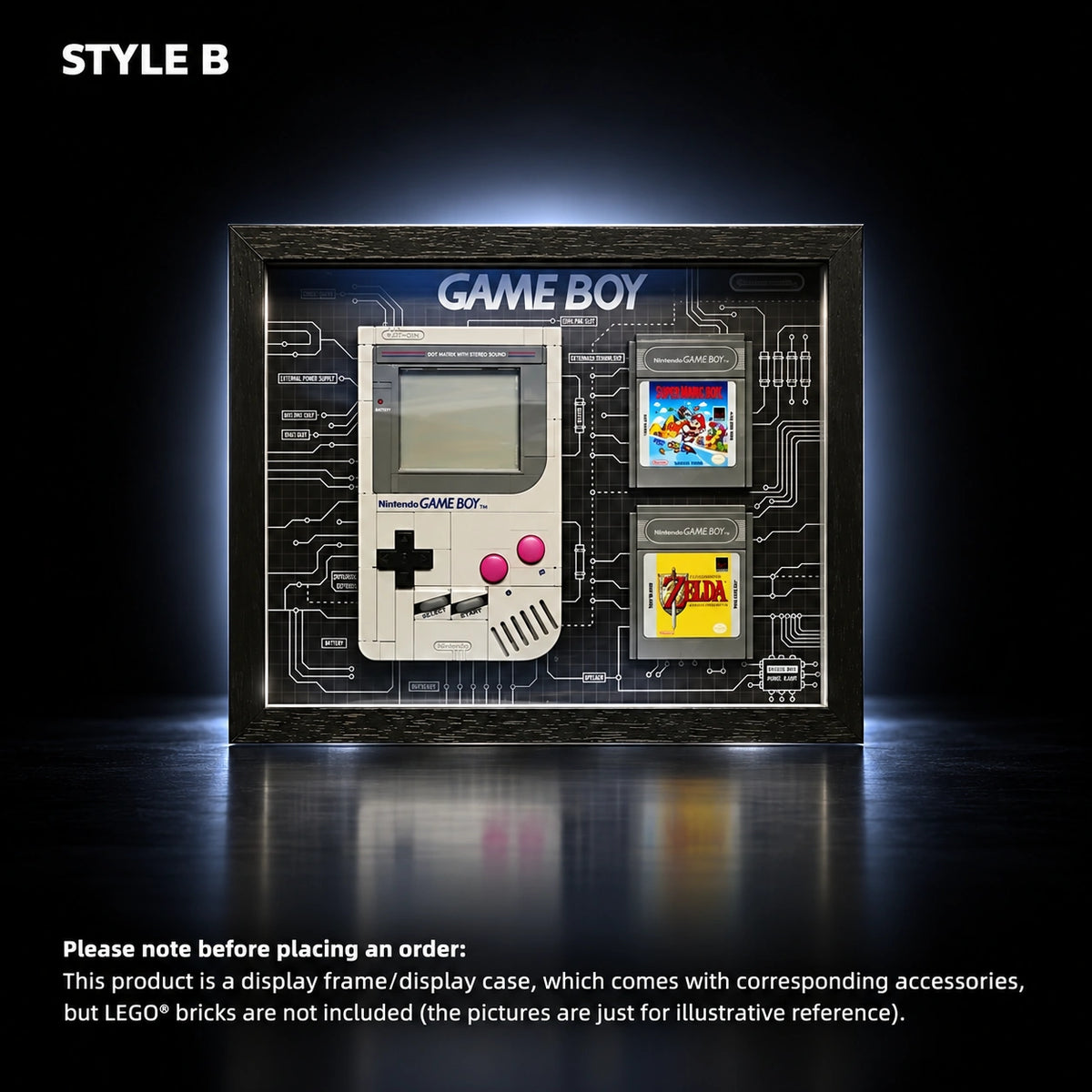 Display case for LEGO GAME.BOY (72046) — B.