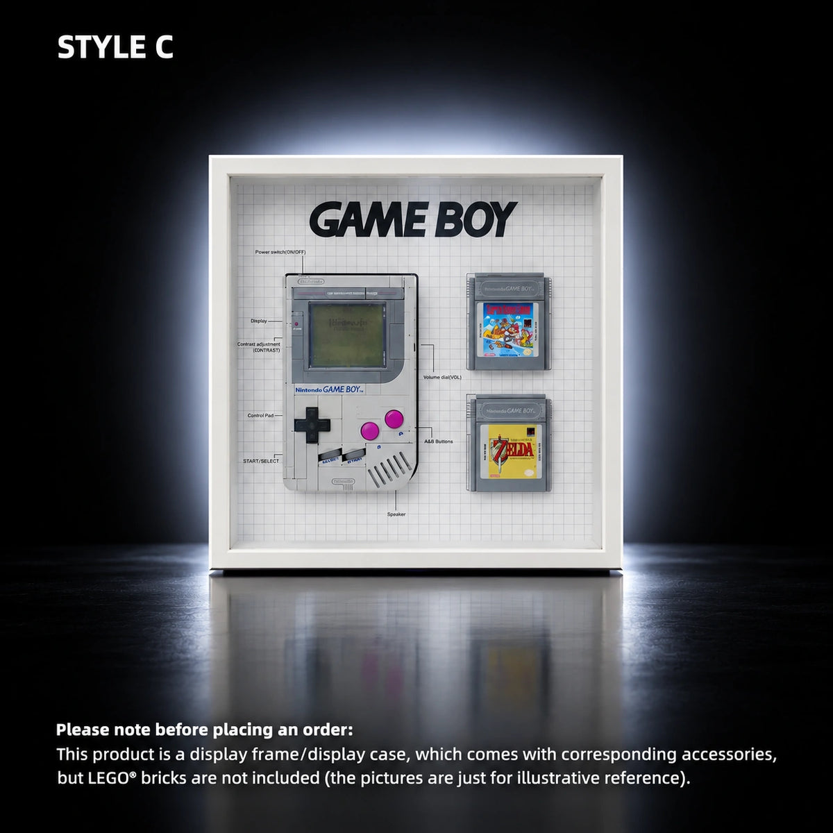 Display case for LEGO GAME.BOY (72046) — C.