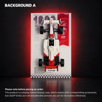 Acrylic display frame for LEGO Icons: F1 Legends (10330, 10353, 11375) — McLaren MP4/4 & Ayrton Senna 10330.