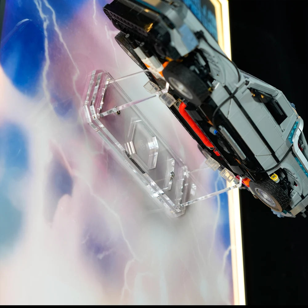 [pre-sale]Wall Display frame for LEGO® ICONS™ Back to the Future Time Machine (77256 & 10300)