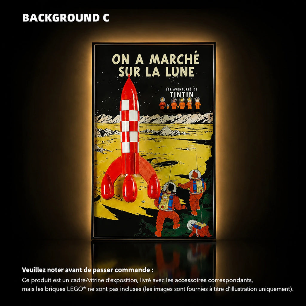 Wall Display Frame for LEGO® Tintin Moon Rocket (21367)